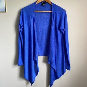 Oakley Women's Open Front Purplish-Blue Lightweight Cardigan Cover Up Size Small